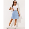 image:imageAllegra K Womens Denim Skirt High Waist Stretch A Line Casual Jean SkirtsSky Blue