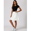image:imageAllegra K Womens Denim Skirt High Waist Stretch A Line Casual Jean SkirtsWhite