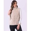 image:imageAllegra K Womens Faux Fur Vest Zip Up Sleeveless Casual Fur JacketBeige