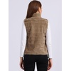 image:imageAllegra K Womens Faux Fur Vest Zip Up Sleeveless Casual Fur JacketKhaki
