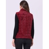 image:imageAllegra K Womens Faux Fur Vest Zip Up Sleeveless Casual Fur JacketRed