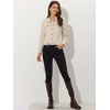 image:imageAllegra K Womens Faux Suede Jacket Button Down Biker Moto Coat OuterwearBeige