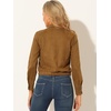 image:imageAllegra K Womens Faux Suede Jacket Button Down Biker Moto Coat OuterwearBrown