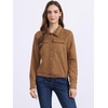 image:imageAllegra K Womens Faux Suede Jacket Button Down Biker Moto Coat OuterwearBrown Khaki