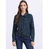 image:imageAllegra K Womens Faux Suede Jacket Button Down Biker Moto Coat OuterwearDark Blue