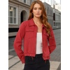 image:imageAllegra K Womens Faux Suede Jacket Button Down Biker Moto Coat OuterwearRed