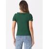 image:imageAllegra K Womens Peter Pan Collar Shirt Vintage 1950s Short Sleeve BlouseDark Green