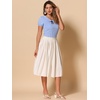 image:imageAllegra K Womens Peter Pan Collar Shirt Vintage 1950s Short Sleeve BlouseLight Blue