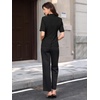 image:imageAllegra K Womens Short Sleeve Blazer Work Office Notched Lapel Suit JacketBlack