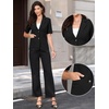 image:imageAllegra K Womens Short Sleeve Blazer Work Office Notched Lapel Suit JacketBlack