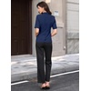 image:imageAllegra K Womens Short Sleeve Blazer Work Office Notched Lapel Suit JacketDark Blue