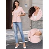 image:imageAllegra K Womens Short Sleeve Blazer Work Office Notched Lapel Suit JacketPink