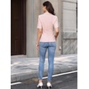 image:imageAllegra K Womens Short Sleeve Blazer Work Office Notched Lapel Suit JacketPink