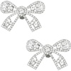 Silver-Openwork Rhinestone Bow