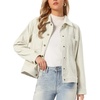 image:imageAllegra K Corduroy Jacket for Women Long Sleeve Button Down OuterwearApricot