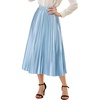 image:imageAllegra K Women Pleated Midi Skirt High Waisted Metallic Party SkirtsBlue