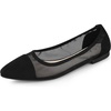 image:imageAllegra K Women Pointed Toe Slip On Mesh FlatsBlack