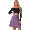 image:imageAllegra K Womens Denim Skirt High Waist Stretch A Line Casual Jean SkirtsGrey Purple