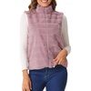 image:imageAllegra K Womens Faux Fur Vest Zip Up Sleeveless Casual Fur JacketPink