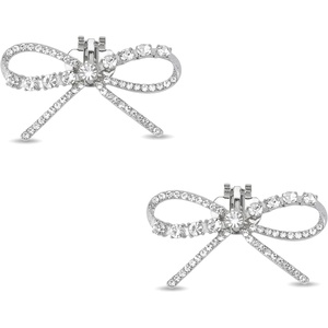image:imageAllegra K 2 PCS Womens Sparkly Rhinestone Shoe Clips Detachable Bow Decorations for Bridal WeddingSilverSingleRow