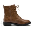 image:imageAllegra K Womens Lace Up Flat Heels Ankle Combat BootsBrown