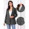 image:imageAllegra K Blazers for Women Business Casual Belted Long Blazer Suit JacketDark Gray