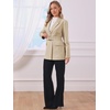 image:imageAllegra K Blazers for Women Business Casual Belted Long Blazer Suit JacketKhaki