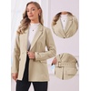 image:imageAllegra K Blazers for Women Business Casual Belted Long Blazer Suit JacketKhaki