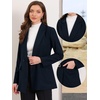 image:imageAllegra K Blazers for Women Business Casual Belted Long Blazer Suit JacketNavy Blue