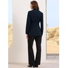image:imageAllegra K Blazers for Women Business Casual Belted Long Blazer Suit JacketNavy Blue