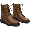 image:imageAllegra K Flat Heels Lace Up Ankle Combat Boots for WomenBrown