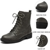 image:imageAllegra K Flat Heels Lace Up Ankle Combat Boots for WomenGrey