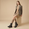 image:imageAllegra K Flat Heels Lace Up Ankle Combat Boots for WomenGrey
