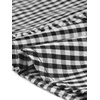 image:imageAllegra K Gingham Top for Womens Ruffle Shirt Vintage Cap Sleeve Checkered BlouseBlack