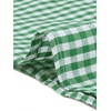 image:imageAllegra K Gingham Top for Womens Ruffle Shirt Vintage Cap Sleeve Checkered BlouseGreen