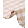 image:imageAllegra K Gingham Top for Womens Ruffle Shirt Vintage Cap Sleeve Checkered BlouseLight Khaki