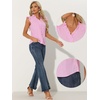 image:imageAllegra K Gingham Top for Womens Ruffle Shirt Vintage Cap Sleeve Checkered BlousePink