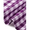 image:imageAllegra K Gingham Top for Womens Ruffle Shirt Vintage Cap Sleeve Checkered BlousePurple