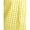 image:imageAllegra K Gingham Top for Womens Ruffle Shirt Vintage Cap Sleeve Checkered BlouseYellow