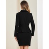 image:imageAllegra K Women Business Peplum Blazer Jacket Mini Pencil Skirt SetsBlack