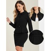 image:imageAllegra K Women Business Peplum Blazer Jacket Mini Pencil Skirt SetsBlack