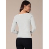 image:imageAllegra K Women Casual Stretchy Striped Long Sleeve Boat Neck Basic TopWhite