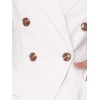 image:imageAllegra K Women Linen Double Breasted Short Sleeve Lapel BlazerWhite