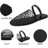 image:imageAllegra K Women Slip on Mesh Braided Hollow Out Flats SandalsBlack