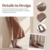 image:imageAllegra K Women Slip on Mesh Braided Hollow Out Flats SandalsBrown