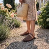image:imageAllegra K Women Slip on Mesh Braided Hollow Out Flats SandalsBrown