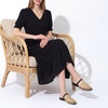 image:imageAllegra K Women Slip on Mesh Braided Hollow Out Flats SandalsKhaki