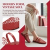 image:imageAllegra K Women Slip on Mesh Braided Hollow Out Flats SandalsRed