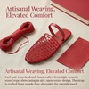 image:imageAllegra K Women Slip on Mesh Braided Hollow Out Flats SandalsRed
