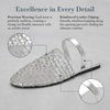 image:imageAllegra K Women Slip on Mesh Braided Hollow Out Flats SandalsSilver